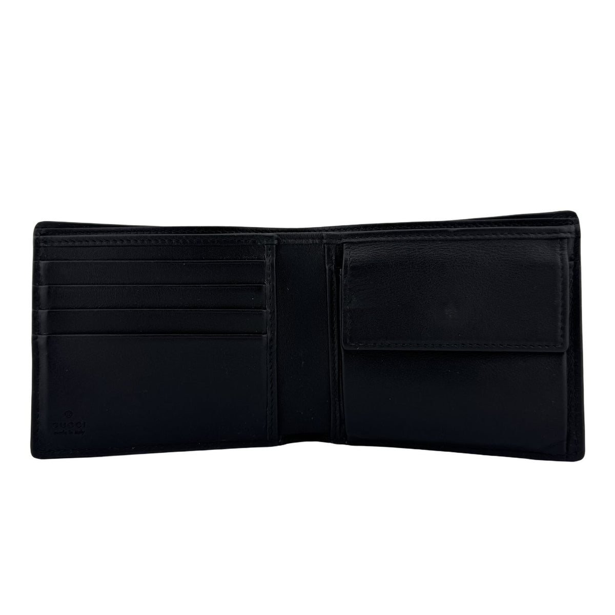 Gucci Double G GG Marmont Leather Bifold Wallet Compact Black Luxury High — view 7