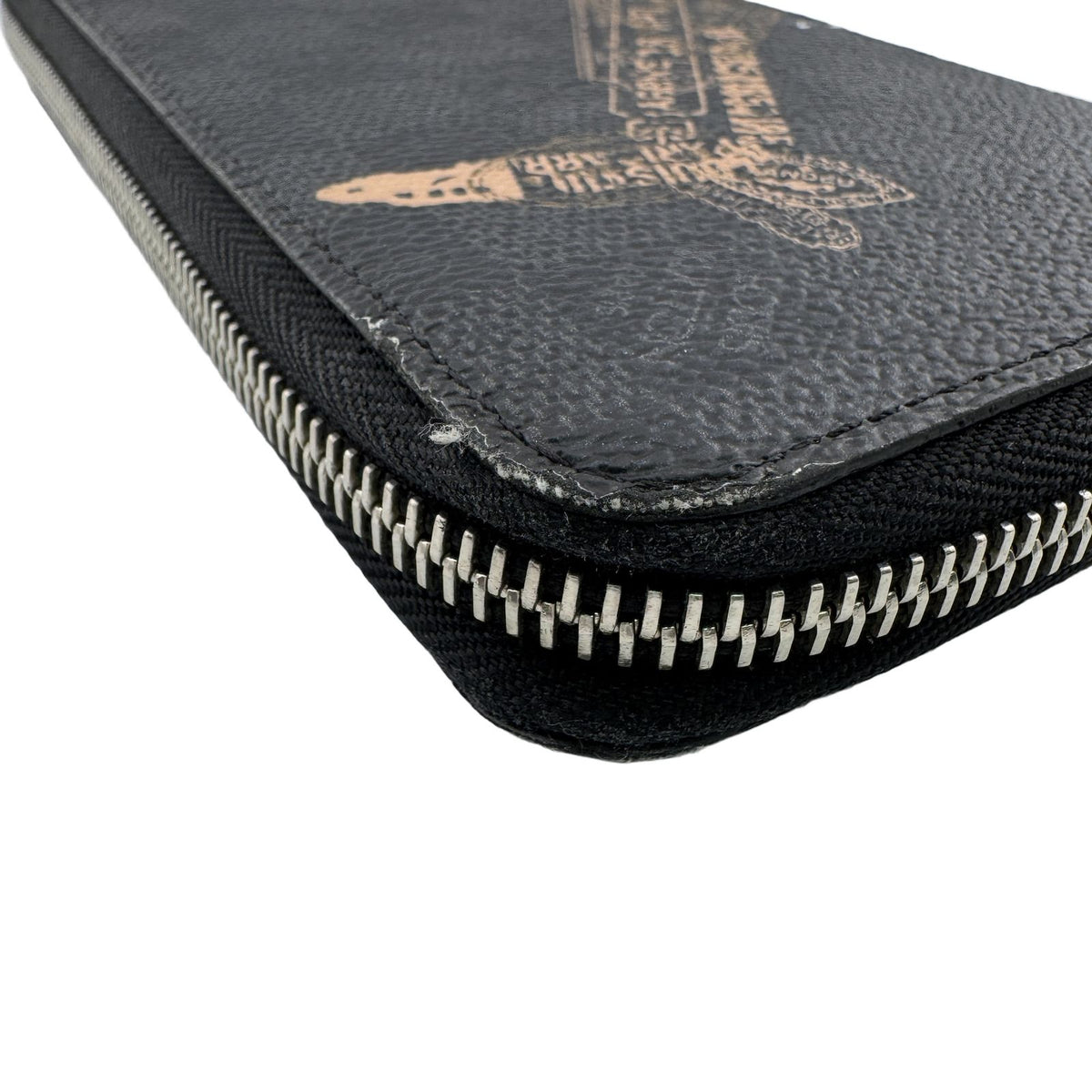 Louis Vuitton Zippy Wallet Vertical Damier Graphite Stamp Zip Around Black — view 5