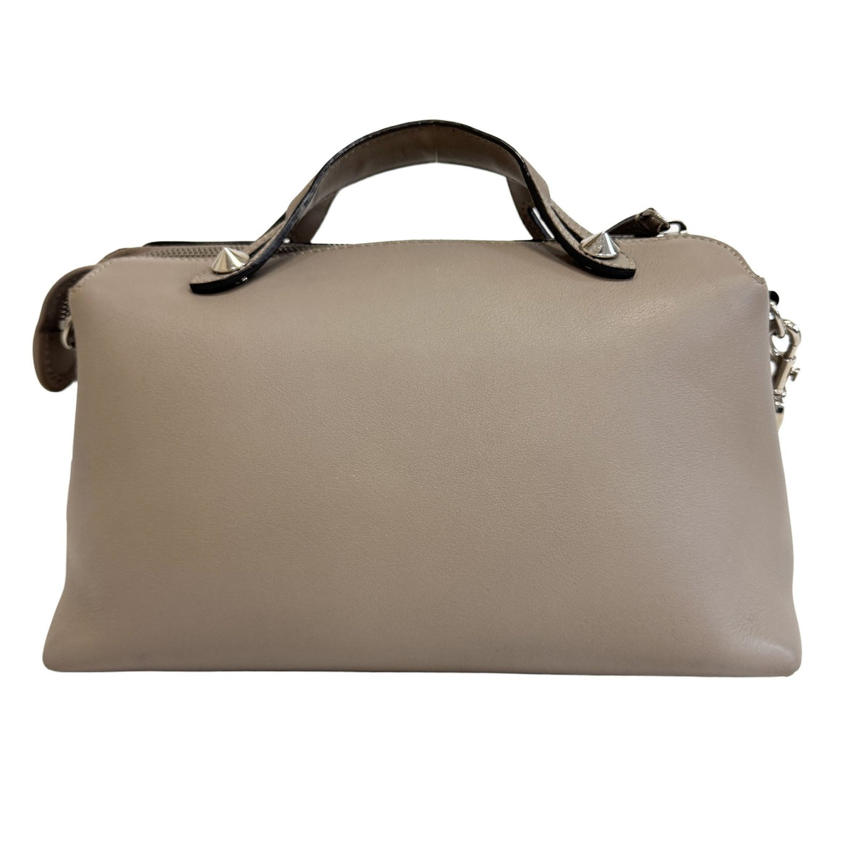 Fendi by the Way Medium Leather 2-Way Shoulder Bag Gray Greige