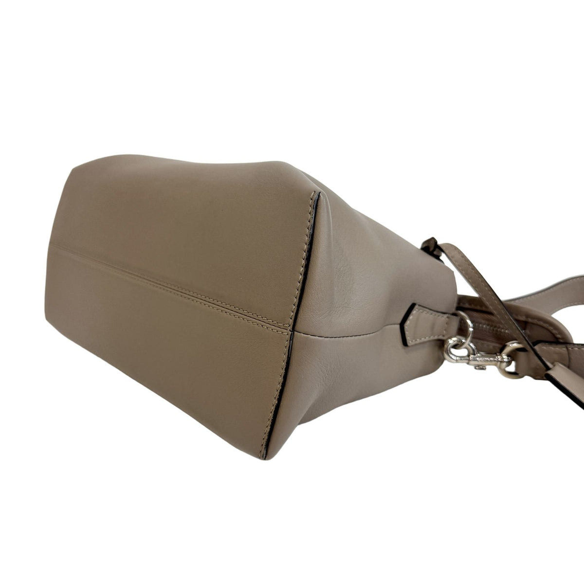 Fendi by the Way Medium Leather 2-Way Shoulder Bag Gray Greige — view 2