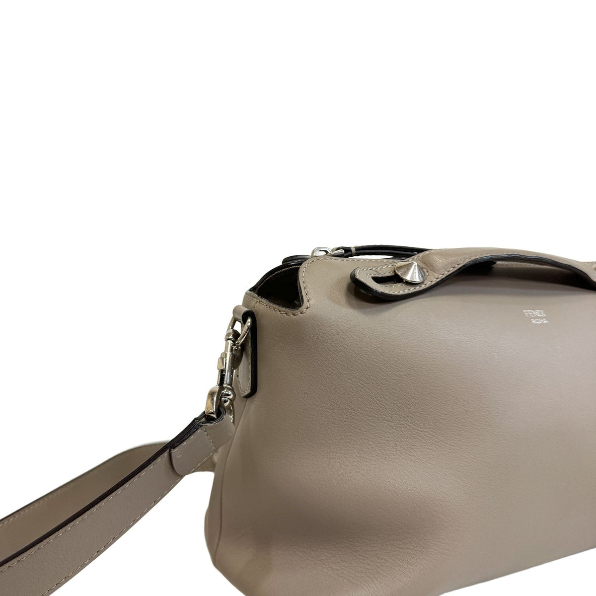 Fendi by the Way Medium Leather 2-Way Shoulder Bag Gray Greige — view 5