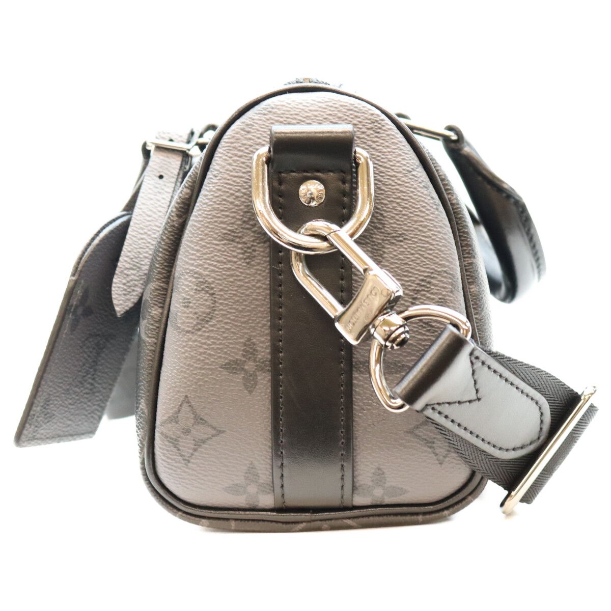 Louis Vuitton Monogram Eclipse Keepall Bandouliere 25 Boston Bag — view 2