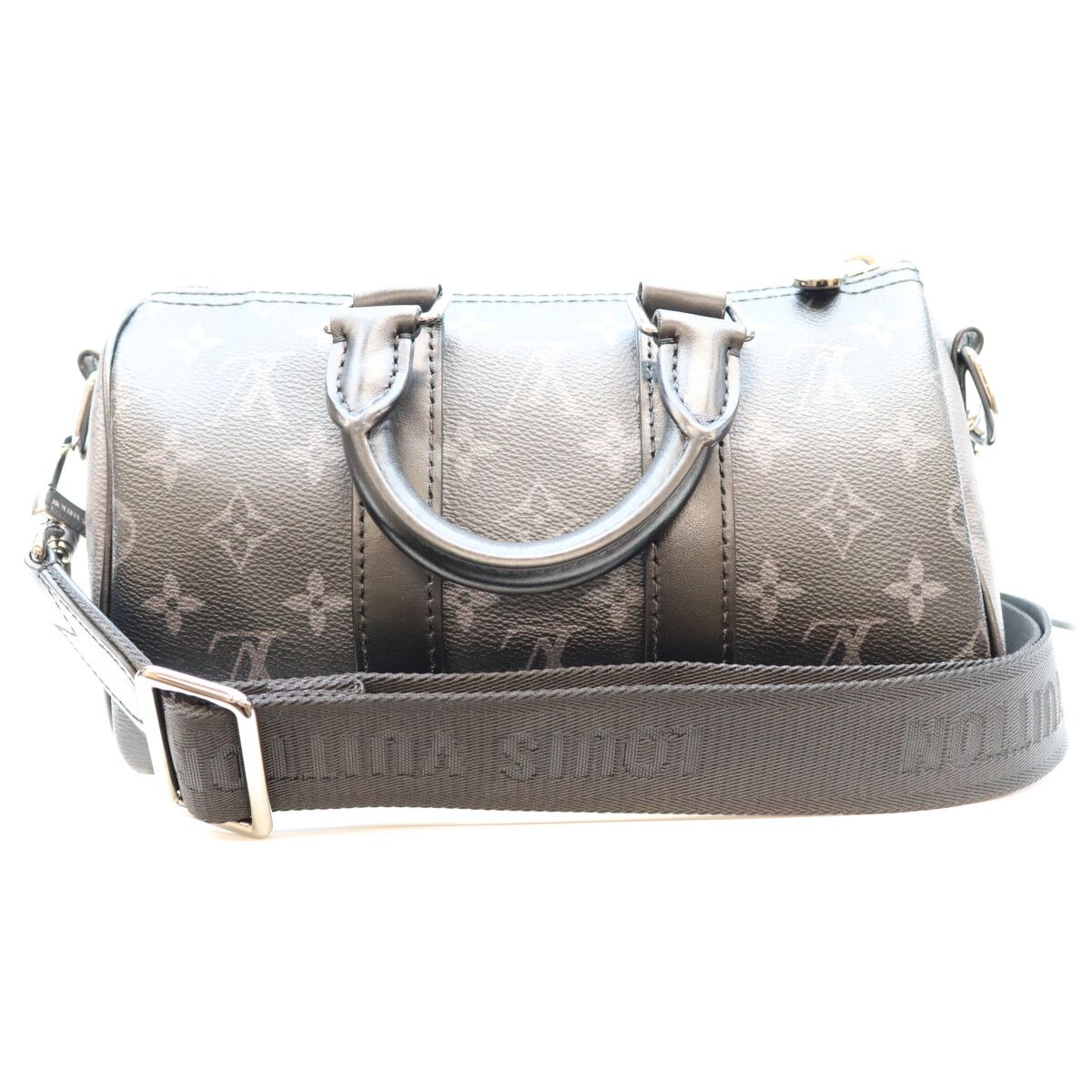 Louis Vuitton Monogram Eclipse Keepall Bandouliere 25 Boston Bag — view 3