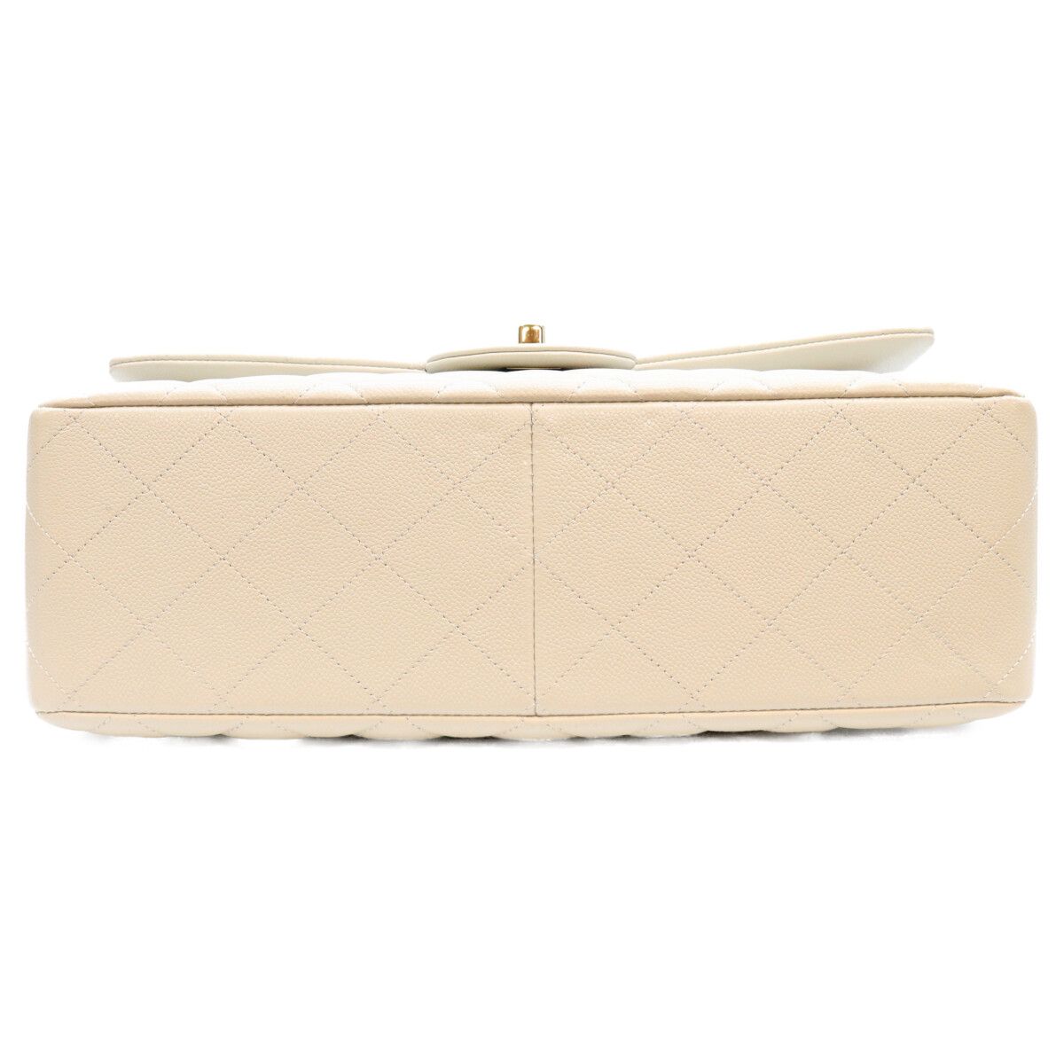 Chanel Light Gray Caviar Maxi Quilted 30 Double Flap Shoulder Bag — view 5