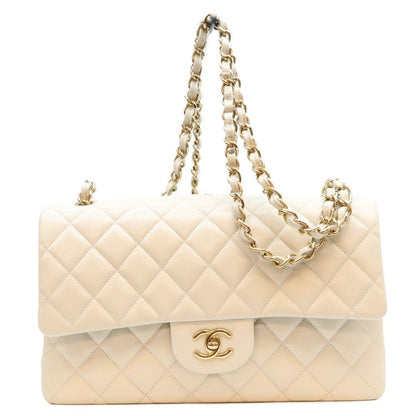 Chanel Light Gray Caviar Maxi Quilted 30 Double Flap Shoulder Bag