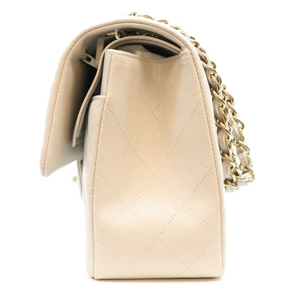 Chanel Light Gray Caviar Maxi Quilted 30 Double Flap Shoulder Bag — view 2