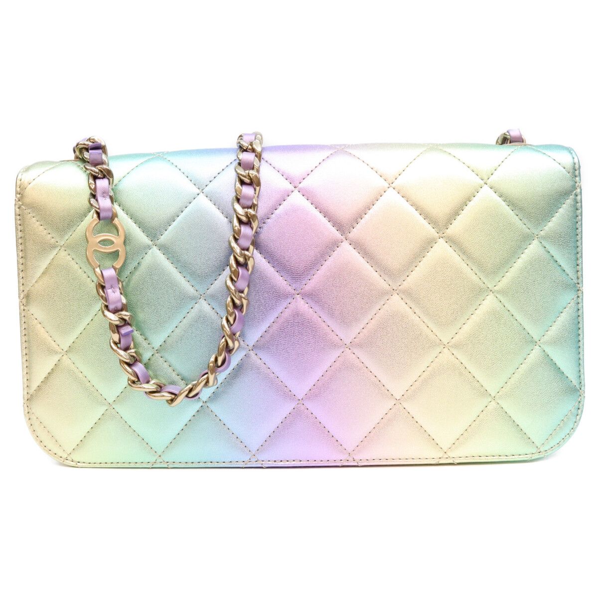 Chanel Rainbow Lambskin S Flap Quilted Shoulder Bag — view 3