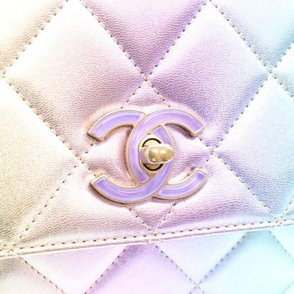 Chanel Rainbow Lambskin S Flap Quilted Shoulder Bag — view 7