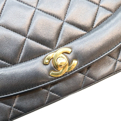 Chanel Black Lamb Gold Diana 25 Shoulder Bag — view 7