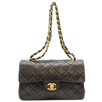 Chanel Black Lambskin Quilted 23 Shoulder Bag