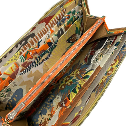 Hermes Wallet Azap Long Silk'in Limoncello Silver — view 3