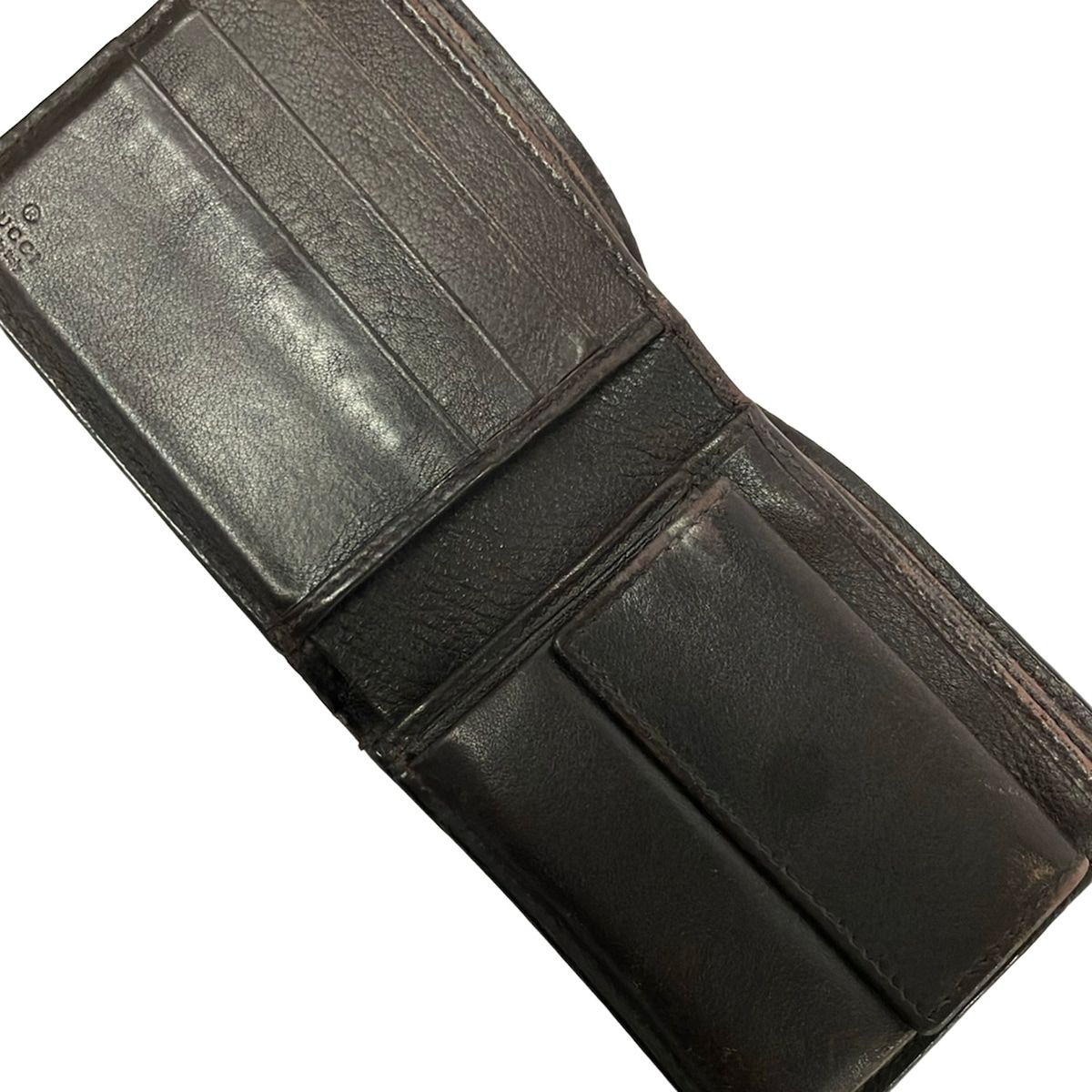 Gucci Bifold Wallet Guccissima Line Dark Brown Leather — view 3