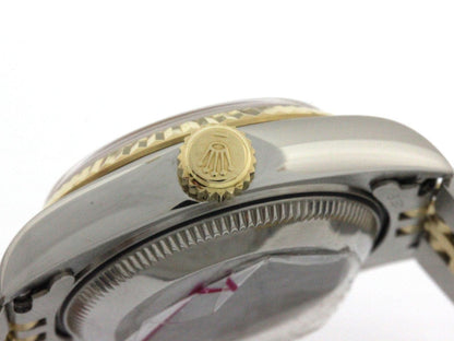 Rolex Datejust 26 Watch Stainless Steel 18k Yellow Gold Diamond Champagne Dial — view 7