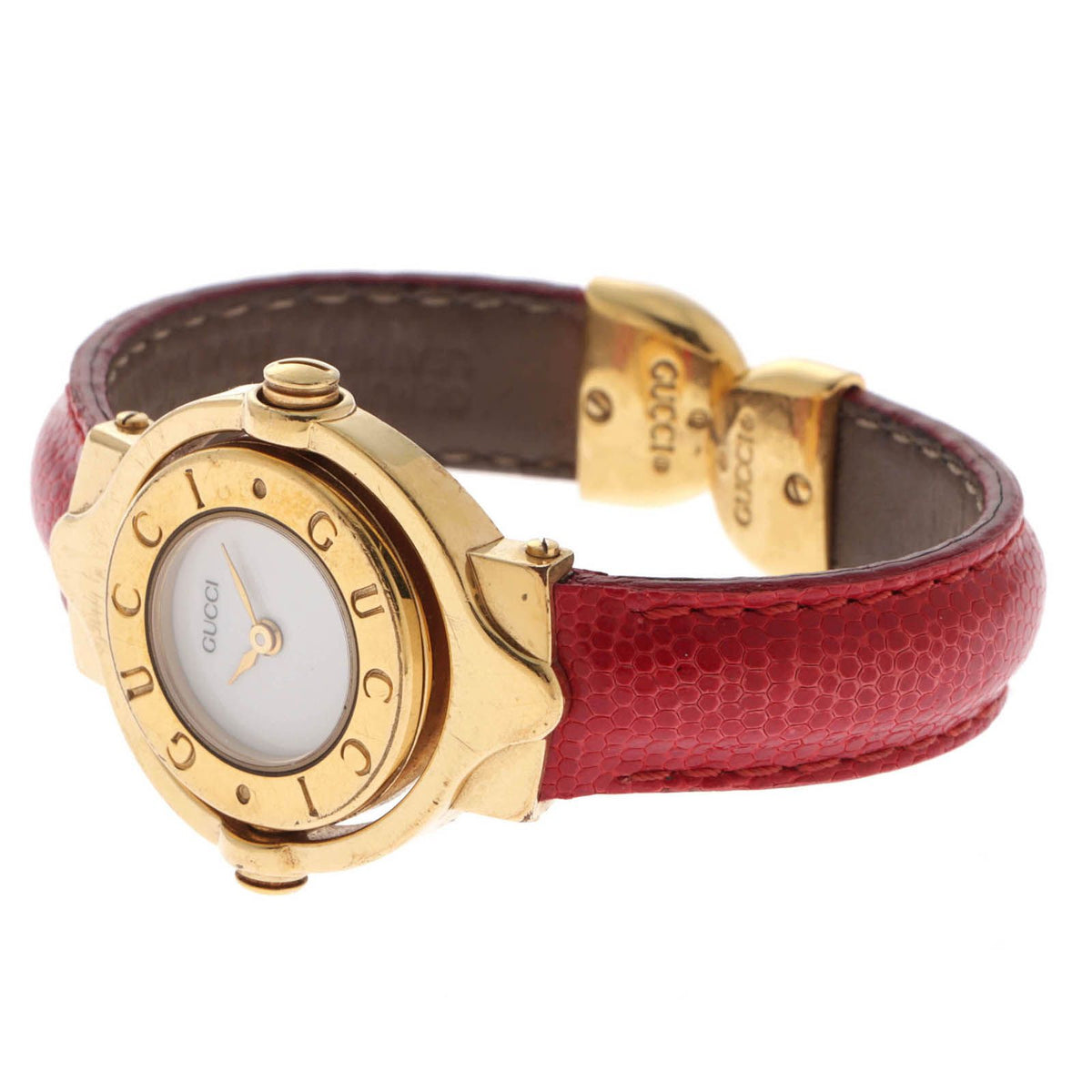 Gucci Turn Face Watch Leather White Dial Quartz — view 3