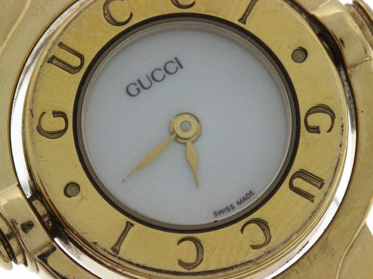 Gucci Turn Face Watch Leather White Dial Quartz — view 6