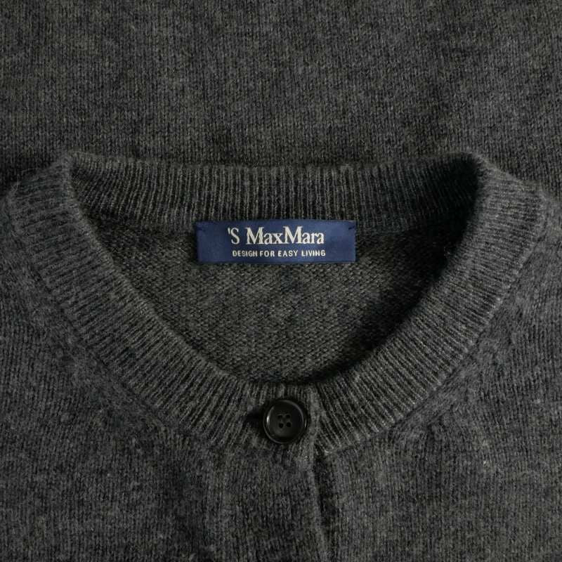 Max Mara S 'S London Mini Wool & Cashmere Sweater Half Button Knit Long Sleeve — view 5