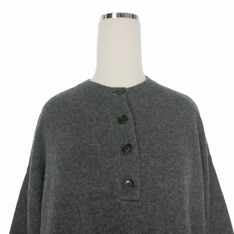 Max Mara S 'S London Mini Wool & Cashmere Sweater Half Button Knit Long Sleeve — view 3