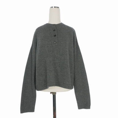 Max Mara S 'S London Mini Wool & Cashmere Sweater Half Button Knit Long Sleeve
