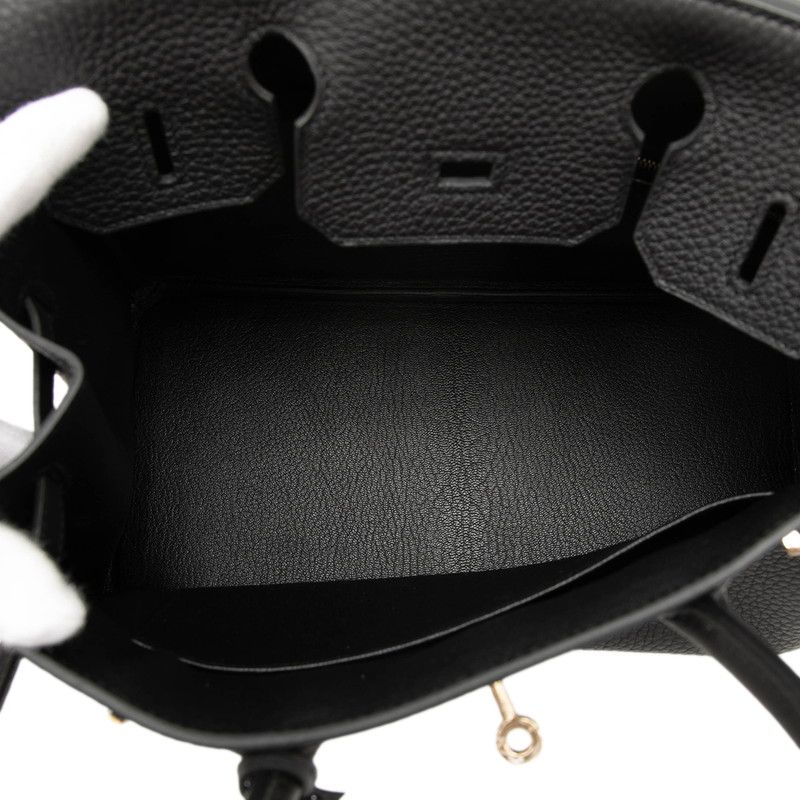 Hermes Birkin 30 Handbag Retourne Black Gold Togo — view 4