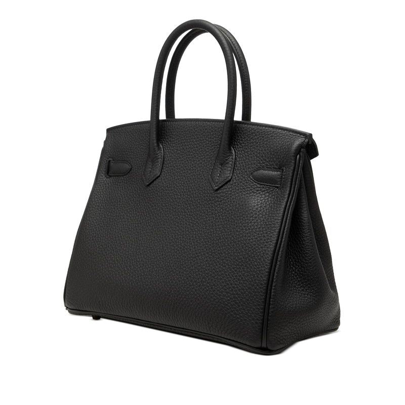 Hermes Birkin 30 Handbag Retourne Black Gold Togo — view 2