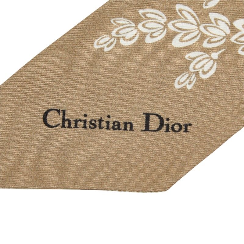 Dior Butterfly Print Mitzah Scarf Beige Multicolor Silk — view 3