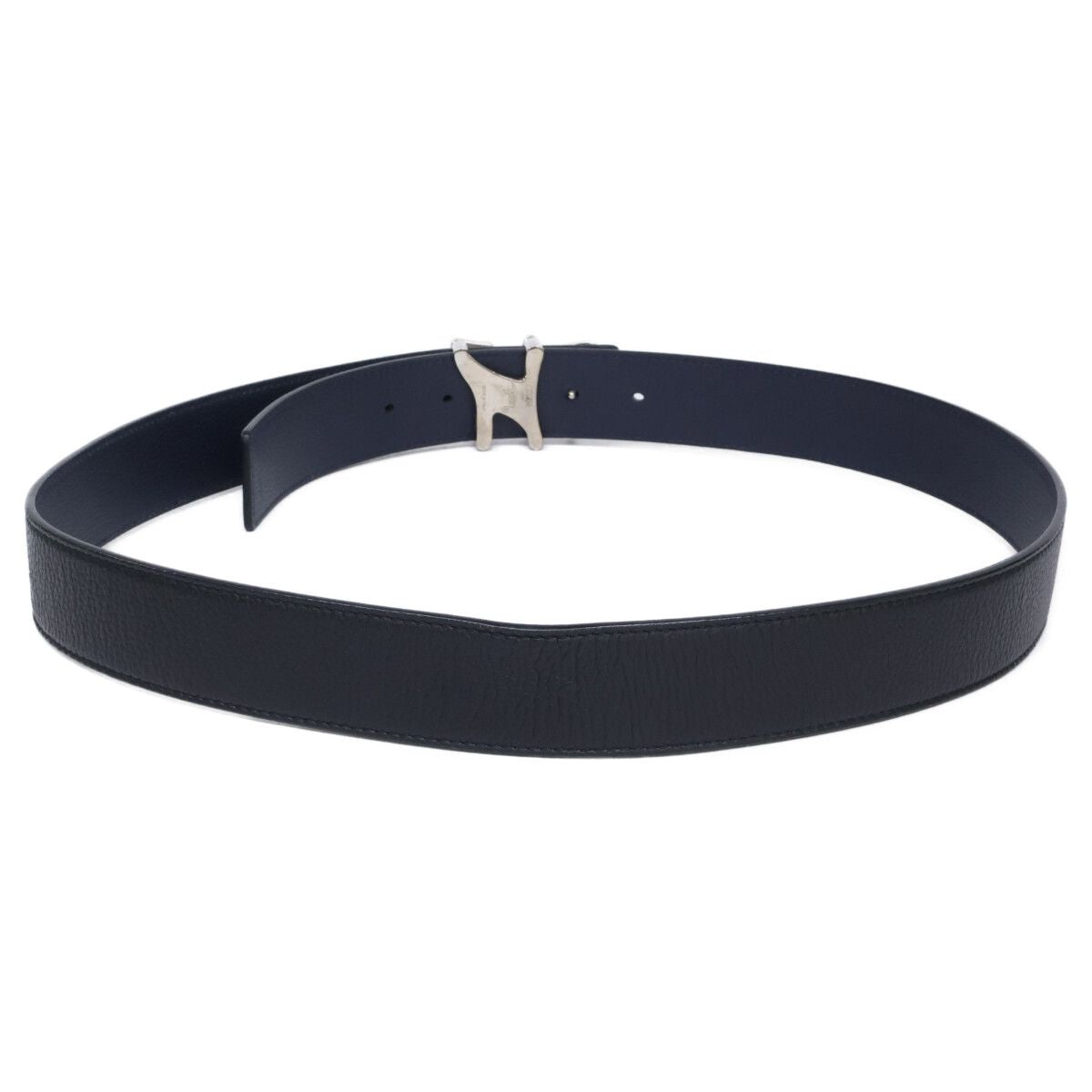 Dior x Shawn Stussy Logo Buckle Reversible Leather Belt — view 3