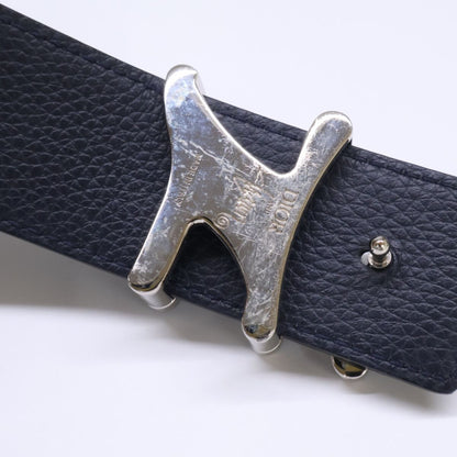 Dior x Shawn Stussy Logo Buckle Reversible Leather Belt — view 6