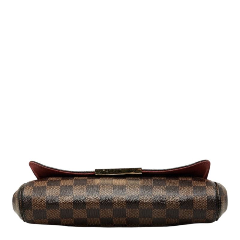 Louis Vuitton Damier Favorite MM Chain 2-Way Shoulder Bag Brown Leather — view 3