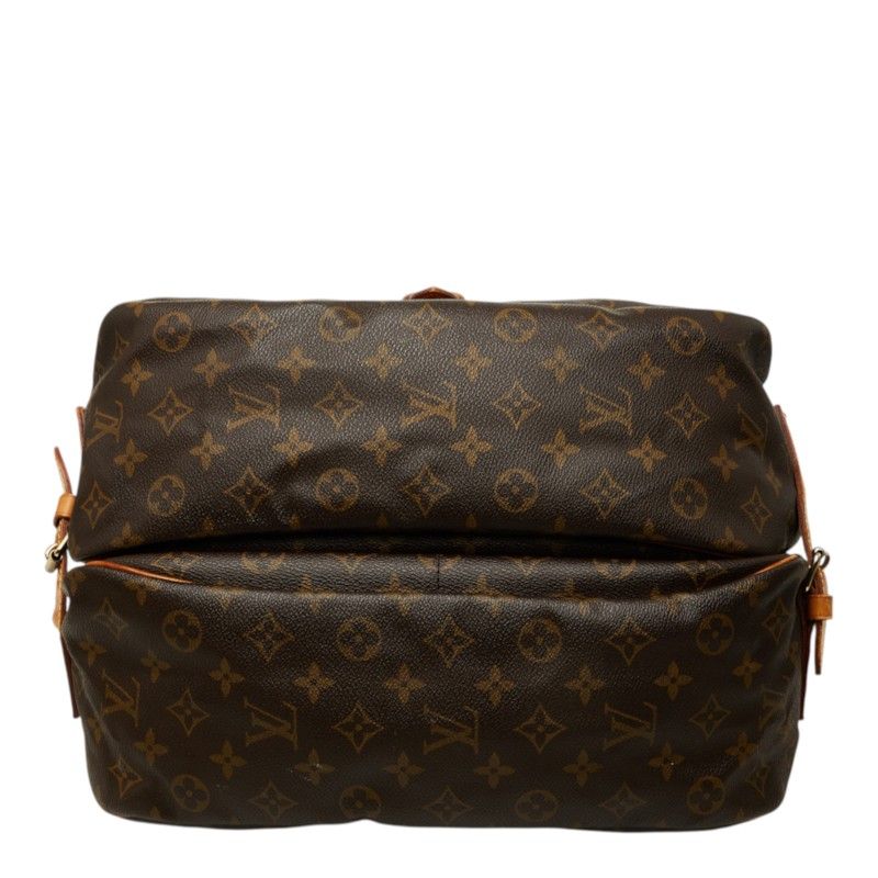 Louis Vuitton Monogram Saumur 35 Crossbody Shoulder Bag Brown Leather — view 3
