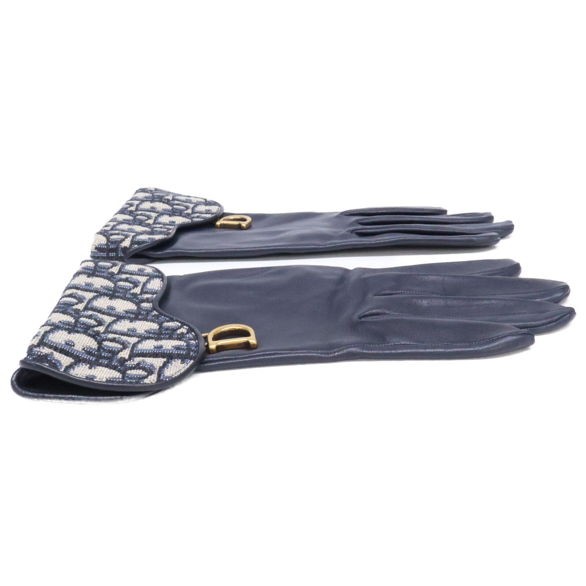Dior Saddle Glove Dior Oblique Jacquard Lambskin 7.5 Gloves — view 2