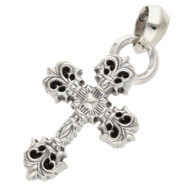 Chrome Hearts Filig Cross Xsm Bale Filigree XS Bail Silver Pendant