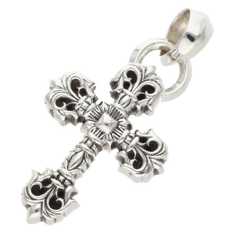 Chrome Hearts Filig Cross Xsm Bale Filigree XS Bail Silver Pendant
