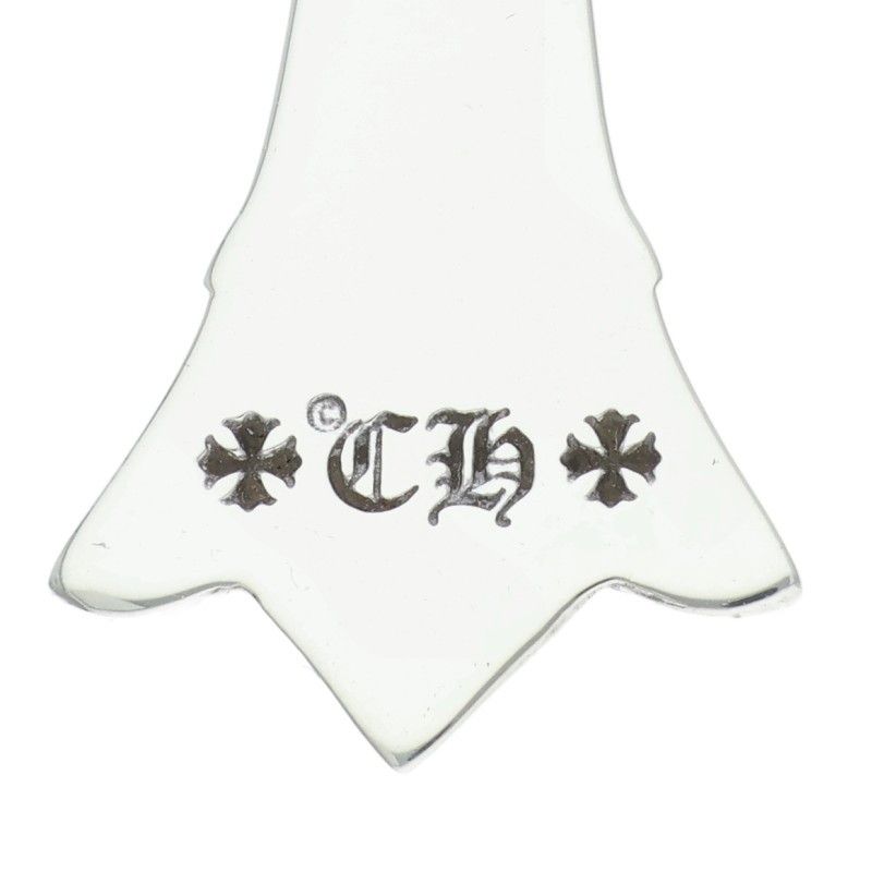 Chrome Hearts Dbl CH P D Small Double CH Cross Pave Diamond Pendant Silver — view 3