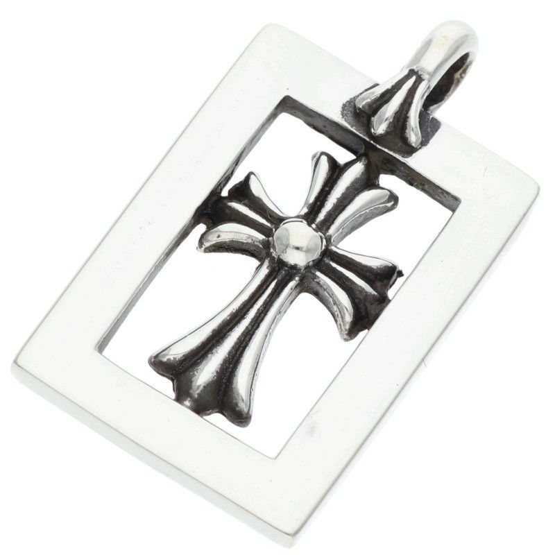 Chrome Hearts Frmd Opn Baby Fat Framed Open Silver Pendant