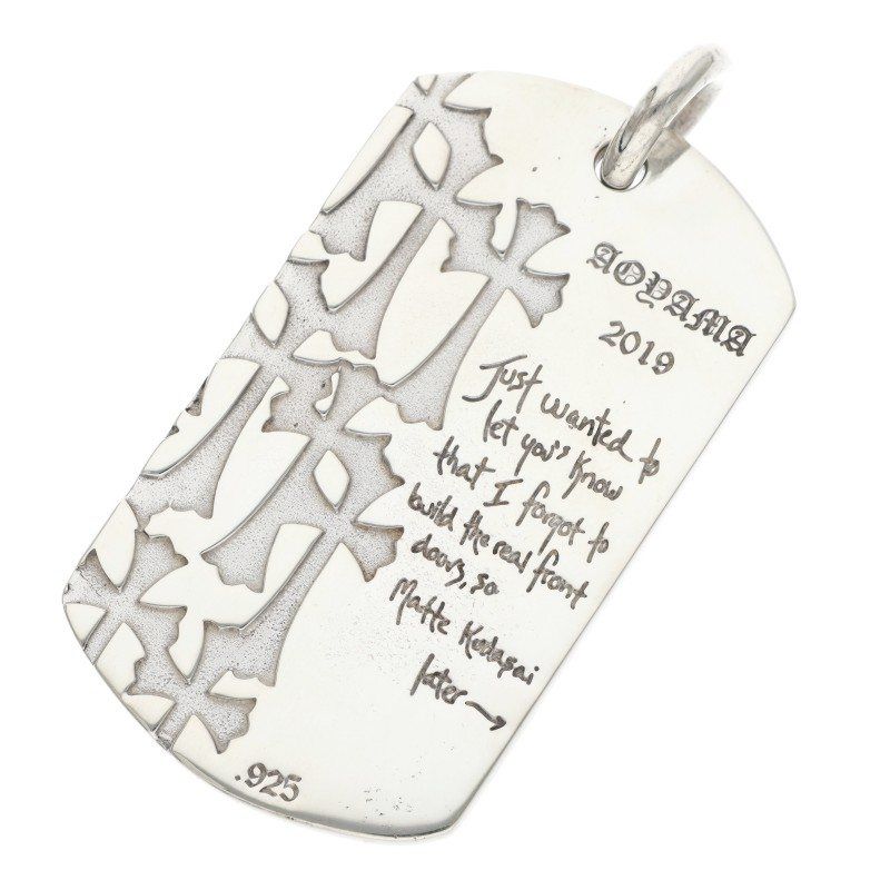 Chrome Hearts Ltd Large Dog Tag Blue Mountain Limited Pendant — view 2