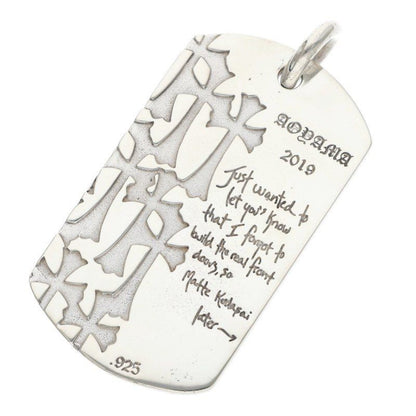Chrome Hearts Ltd Large Dog Tag Blue Mountain Limited Pendant — view 2