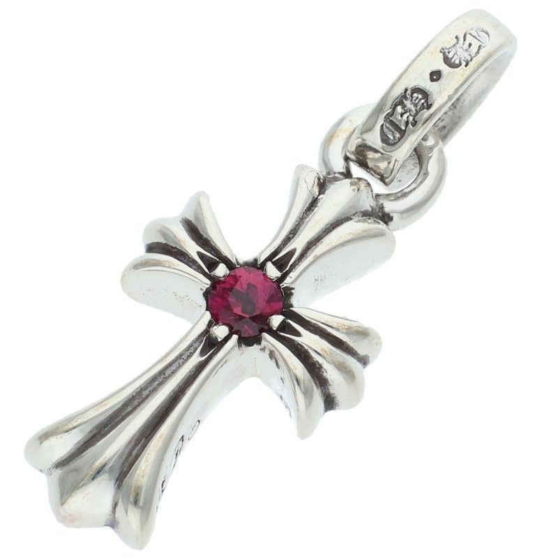 Chrome Hearts Crs Baby Fat Ruby Charm Silver Pendant