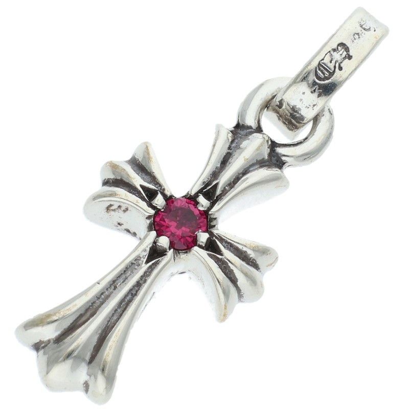 Chrome Hearts Crs Baby Fat Ruby Charm Silver Pendant — view 2