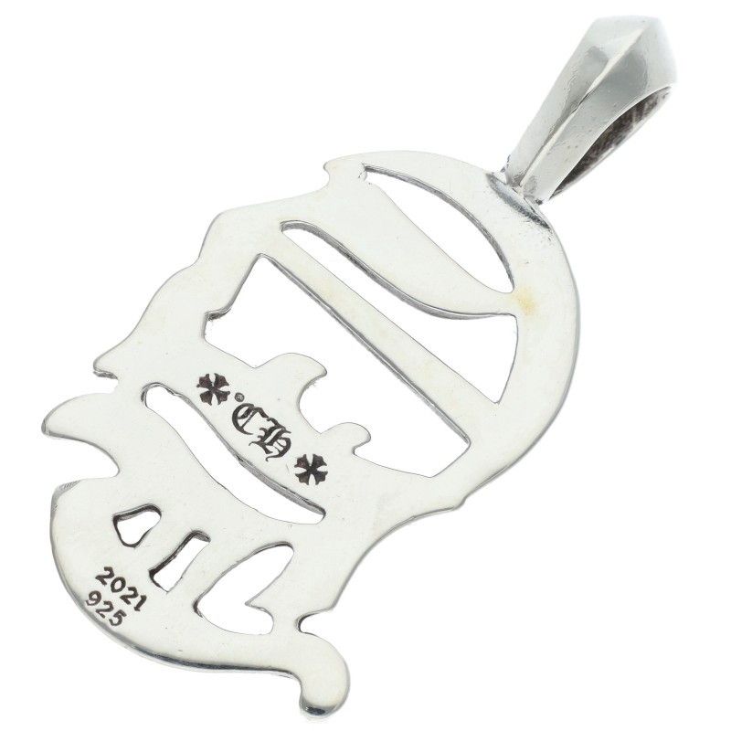 Chrome Hearts Charm CH Verticcal CH Vertical Logo Silver Pendant — view 2