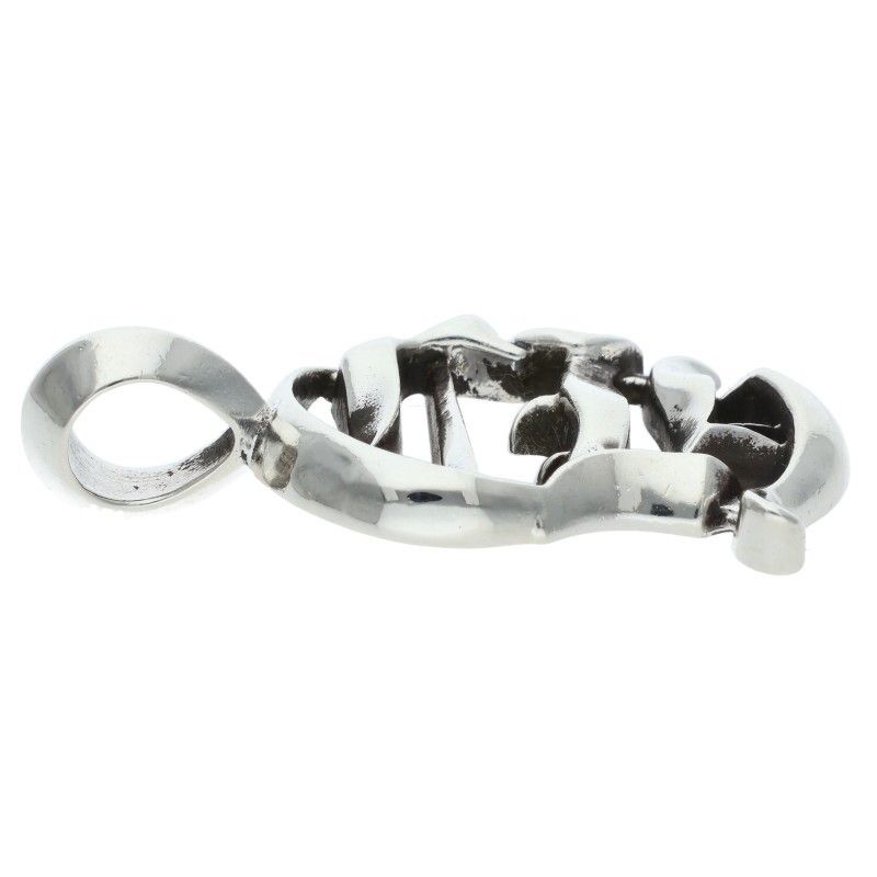 Chrome Hearts Charm CH Verticcal CH Vertical Logo Silver Pendant — view 3