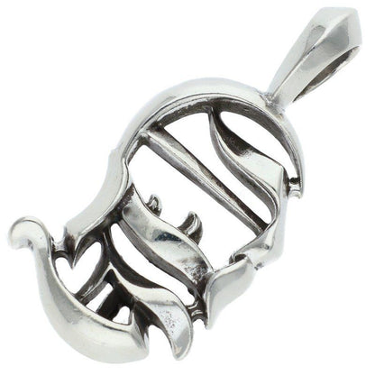Chrome Hearts Charm CH Verticcal CH Vertical Logo Silver Pendant
