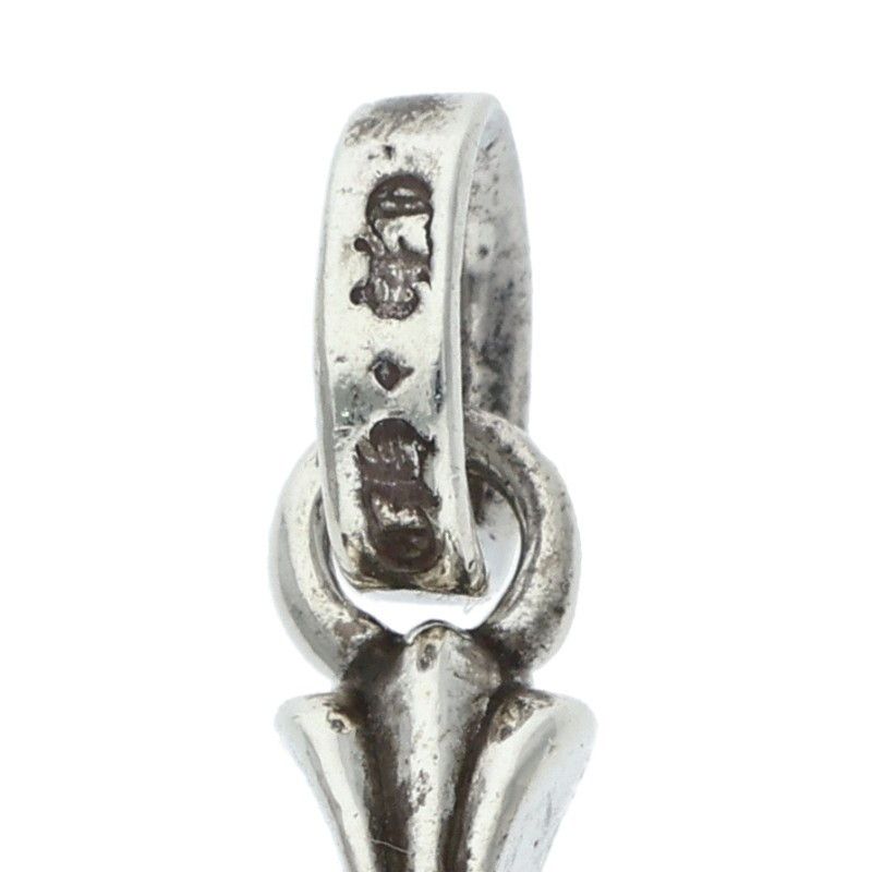 Chrome Hearts Cross Baby Fat P Rub Pave Ruby Charm Silver Pendant — view 3
