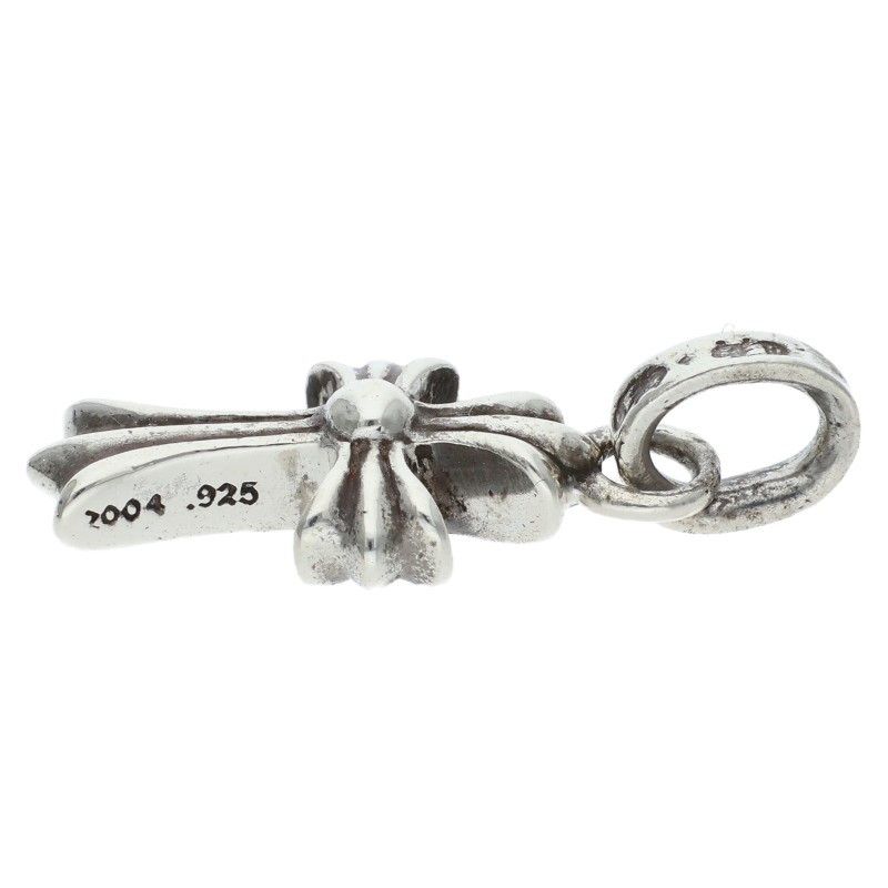Chrome Hearts Cross Baby Fat P Rub Pave Ruby Charm Silver Pendant — view 5