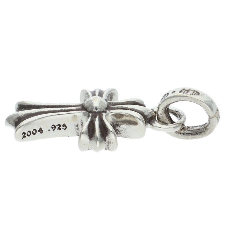 Chrome Hearts Cross Baby Fat P Dmnd Pave Diamond Charm Silver Pendant — view 5