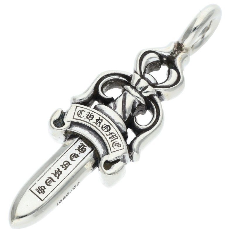 Chrome Hearts Double Dagger Pendant Silver