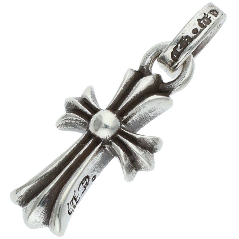 Chrome Hearts Cross Baby Fat Charm Silver Pendant