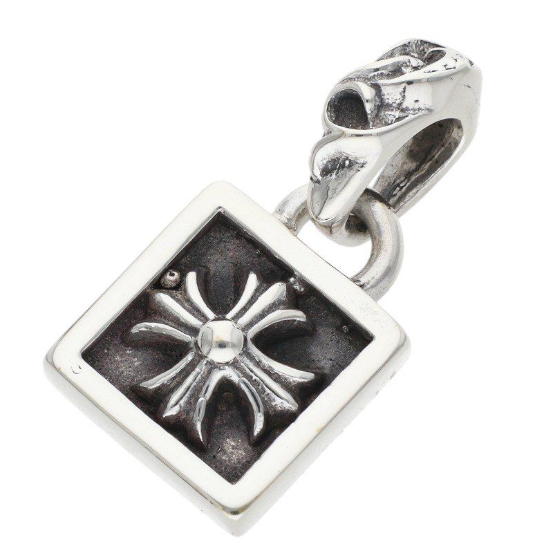 Chrome Hearts Framed CH Plus Charm Silver Pendant