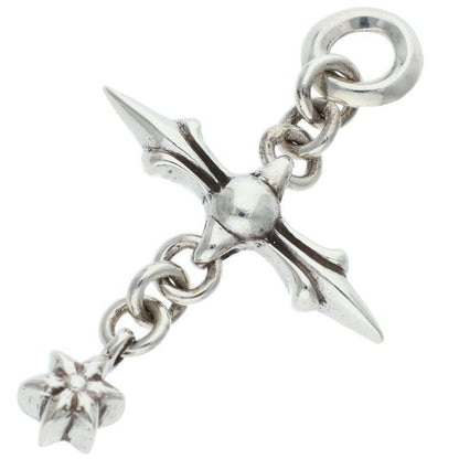 Chrome Hearts Roly Cross Charm Silver Pendant