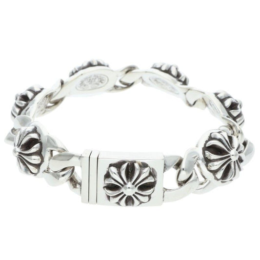 Chrome Hearts Cross Link Silver Bracelet