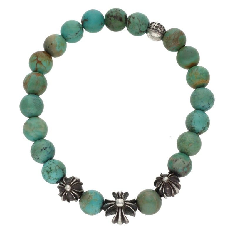 Chrome Hearts Bead 8 Bracelet 8 Turquoise